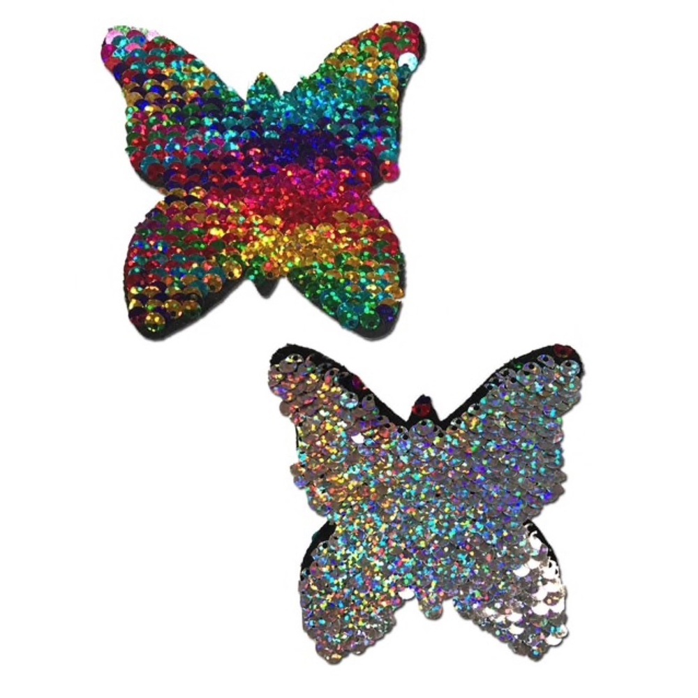 Rainbow Flip Sequin Butterfly Pasties